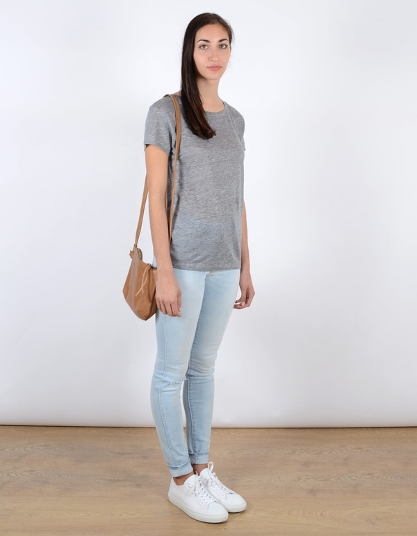 Filippa K Linen Tee Light Grey Melange Filippa K Linen Tee Light Grey Melange