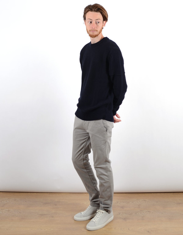 Filippa K Men's Mix Pattern Sweater Navy Filippa K Men's Mix Pattern Sweater Navy