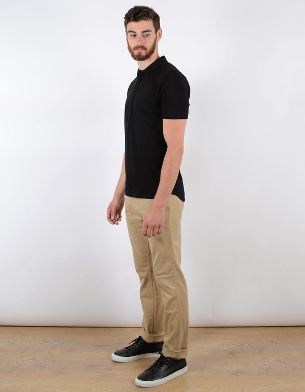 Filippa K Men's Pique SS Poloshirt Black Filippa K Men's Pique SS Poloshirt Black