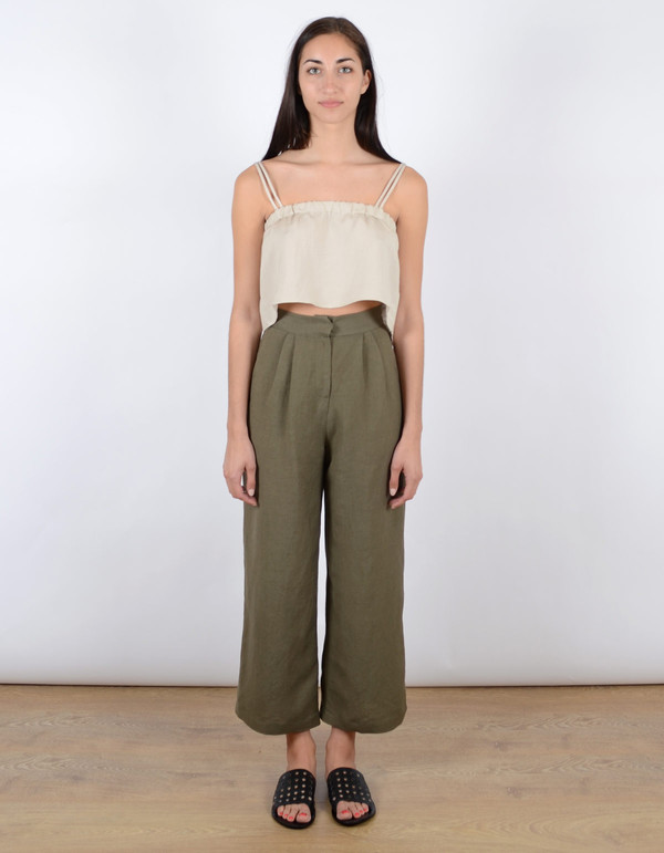 First Rite Two Strap Tank Khaki First Rite Two Strap Tank Khaki
