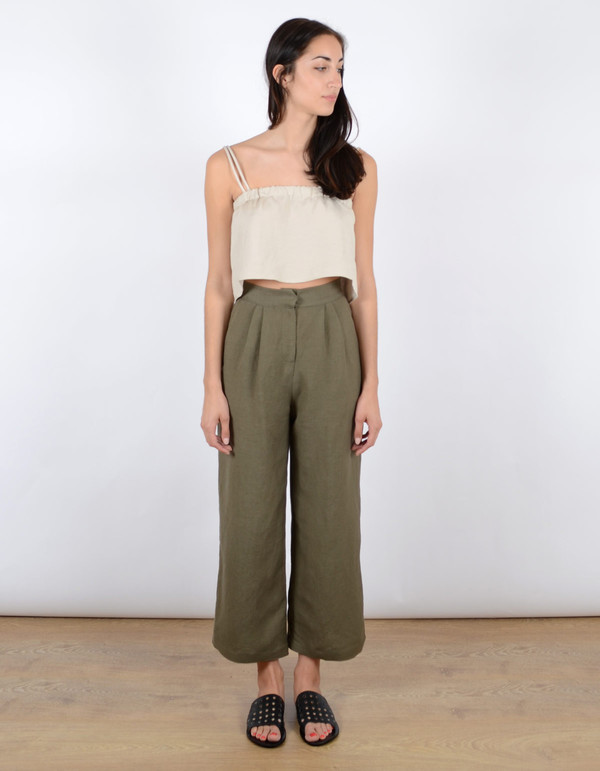 First Rite Two Strap Tank Khaki First Rite Two Strap Tank Khaki