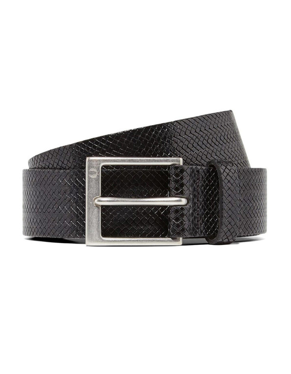 Fred Perry Textured Leather Belt Black Fred Perry Textured Leather Belt Black