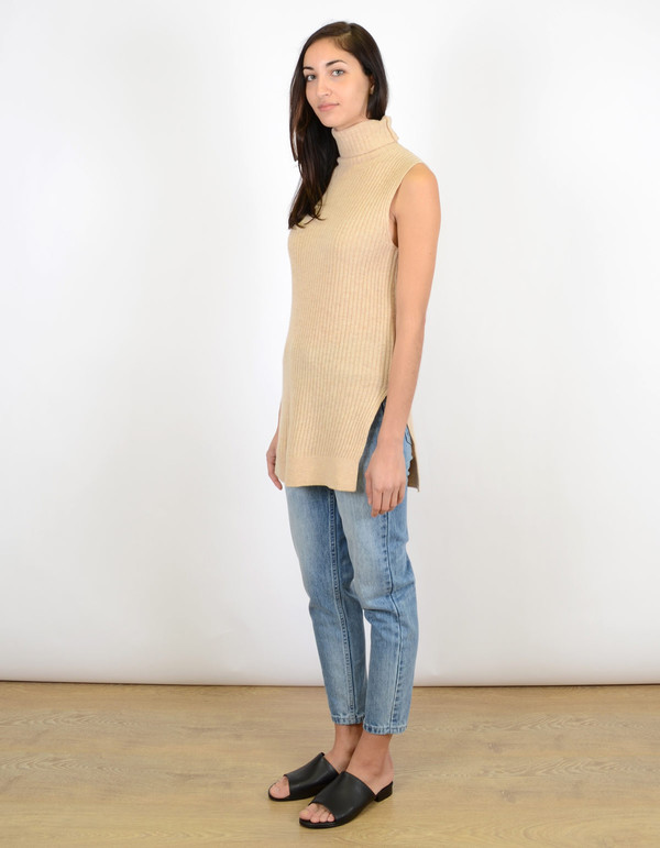 Ganni Mercer Vest Ivory Cream Melange Ganni Mercer Vest Ivory Cream Melange