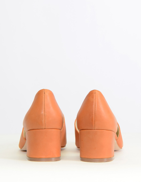 Intentionally Blank Perf D’Orsay Heel Orange Intentionally Blank Perf D’Orsay Heel Orange
