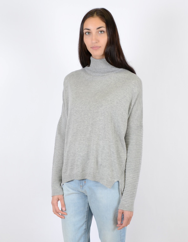 Just Female Carla Short Blouse Grey Melange Just Female Carla Short Blouse Grey Melange