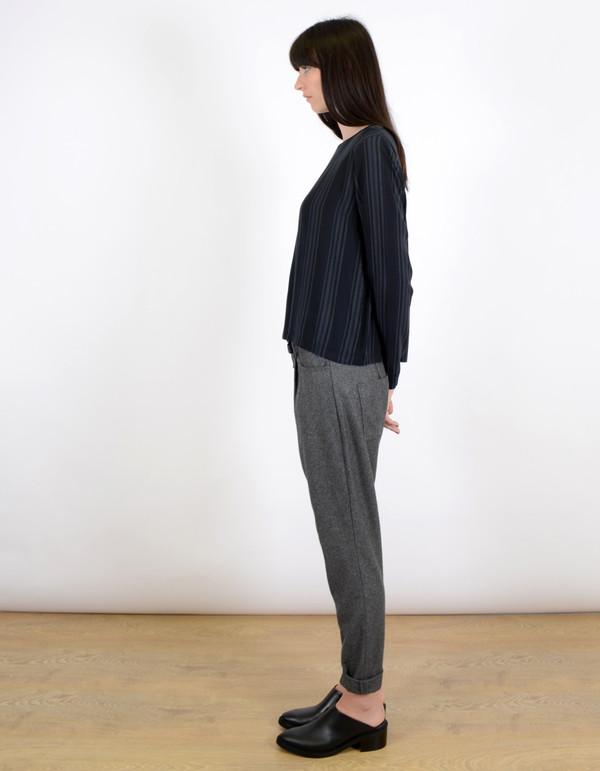 Just Female Liberty Wool Trousers Grey Melange Just Female Liberty Wool Trousers Grey Melange