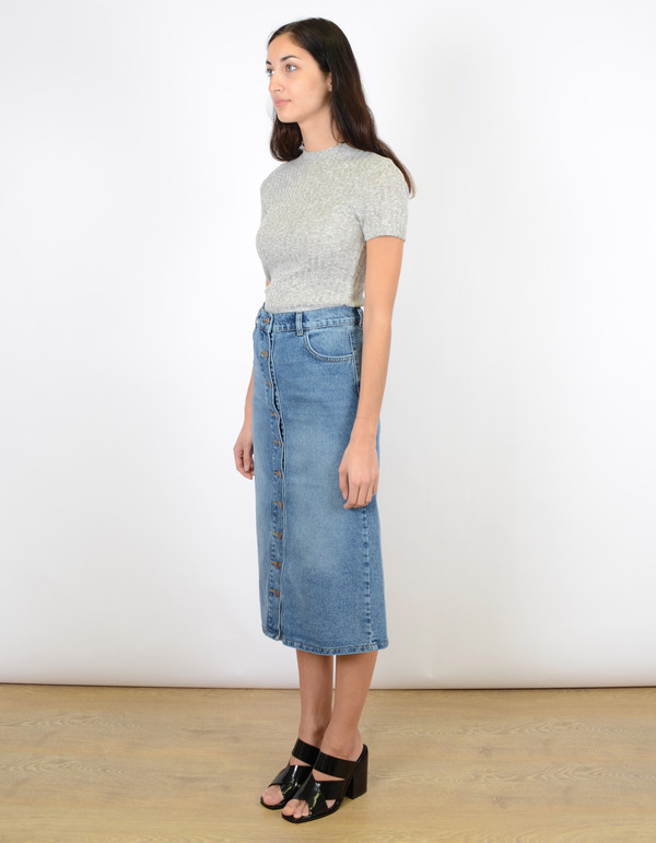 Just Female Pine Long Skirt Blue Wash Just Female Pine Long Skirt Blue Wash