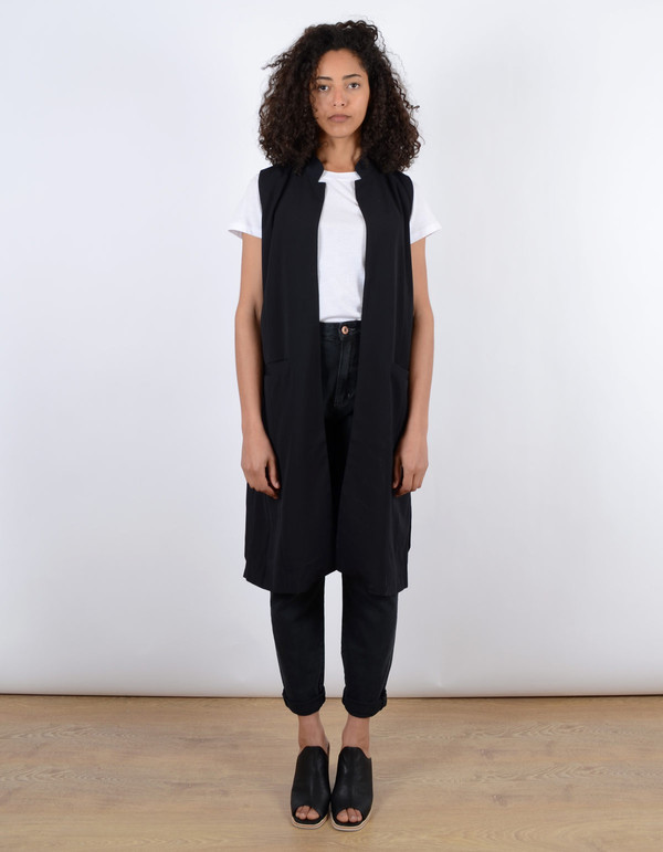 Just Female Town Long Vest Blue Nights Just Female Town Long Vest Blue Nights