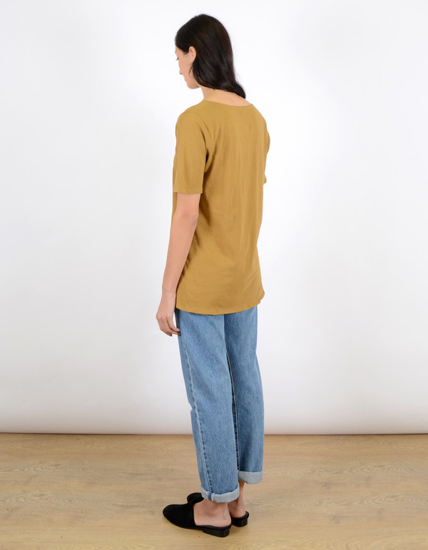 Kowtow Building Block V Tee Gold Kowtow Building Block V Tee Gold