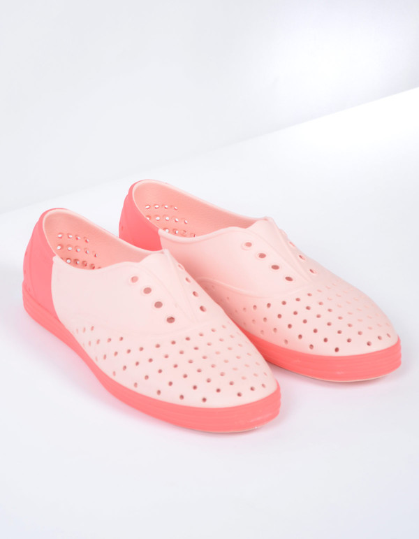 Native Shoes Native Jericho Block Pucci Pink with Snapper Red Native Shoes Native Jericho Block Pucci Pink with Snapper Red