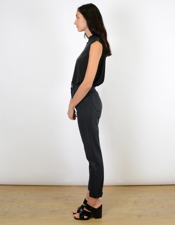 Neuw Lola High Rise Relaxed Jean Black Stoned Neuw Lola High Rise Relaxed Jean Black Stoned