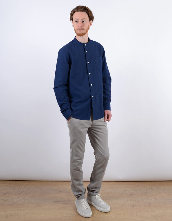 Men's No Nationality Samuel Banded Oxford Shirt Blue Men's No Nationality Samuel Banded Oxford Shirt Blue