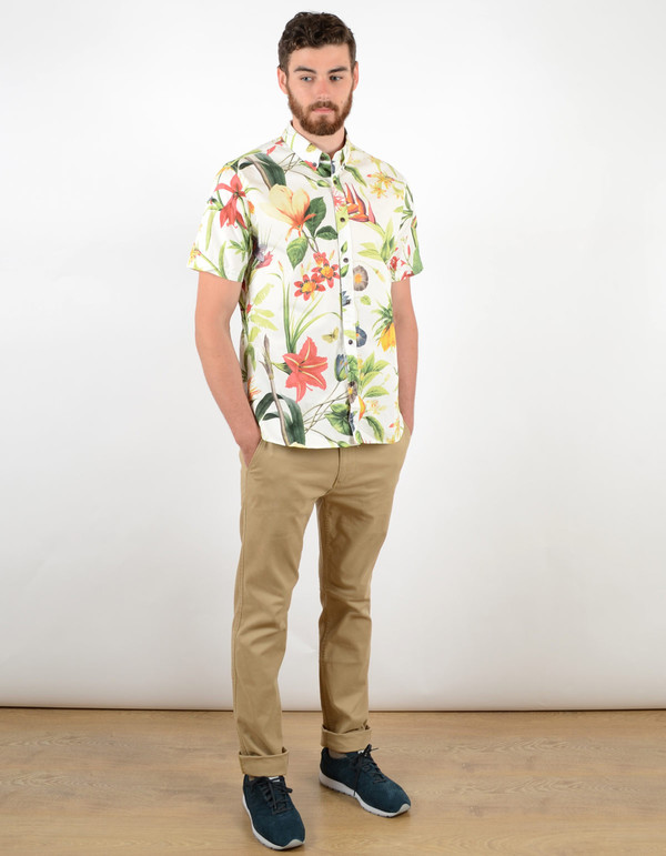 Men's Penfield Colima Botanical Shirt White Men's Penfield Colima Botanical Shirt White