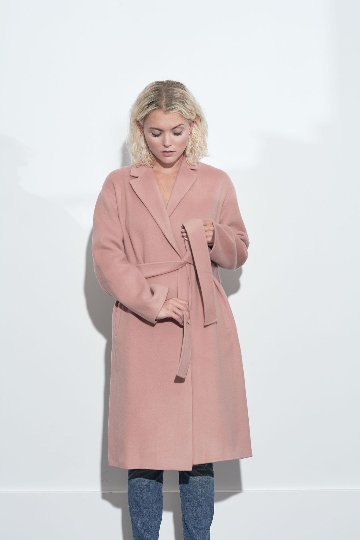 vince belted wool coat