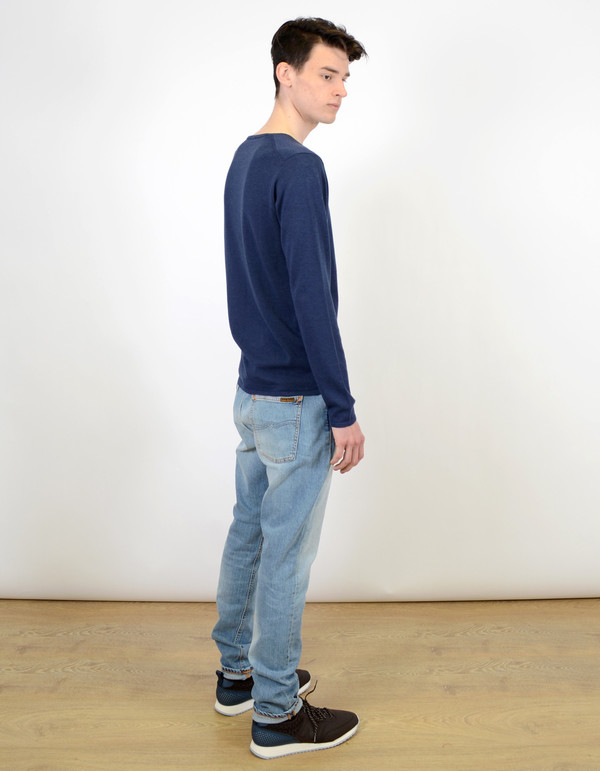 Men's Selected Homme Token Crew Neck Navy Men's Selected Homme Token Crew Neck Navy