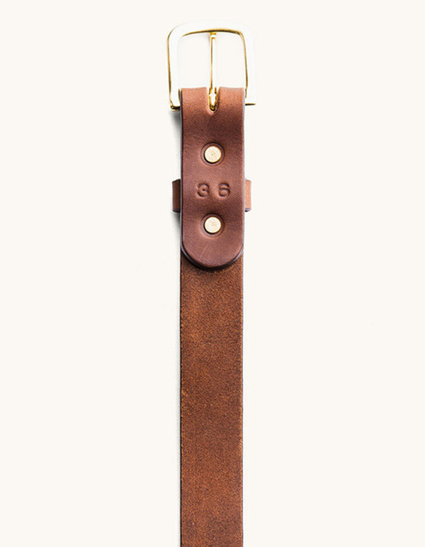 Men's Tanner Goods Classic Belt Cognac Brass Men's Tanner Goods Classic Belt Cognac Brass