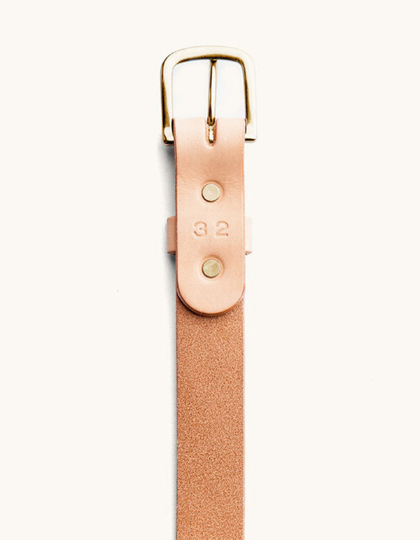 Men's Tanner Goods Classic Belt Natural Brass Men's Tanner Goods Classic Belt Natural Brass