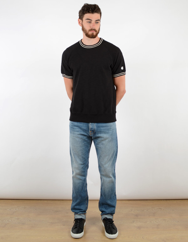 Men's Todd Snyder x Champion Short Sleeve Raglan Crew Black Men's Todd Snyder x Champion Short Sleeve Raglan Crew Black