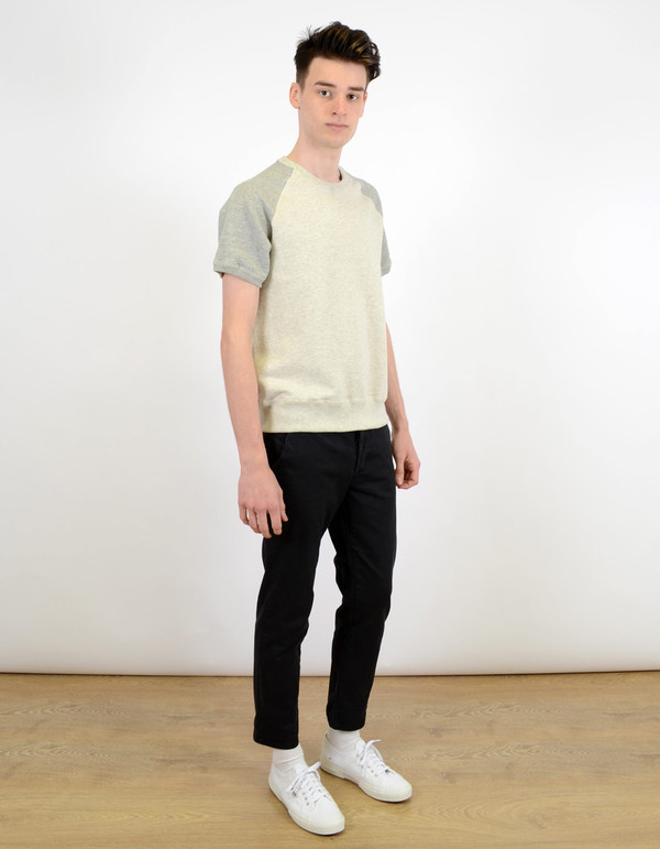 Todd Snyder x Champion Short Sleeve Sweatshirt Eggshell Mix Todd Snyder x Champion Short Sleeve Sweatshirt Eggshell Mix