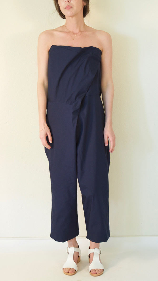 A Détacher Orinoco Jumpsuit in Navy Poplin A Détacher Orinoco Jumpsuit in Navy Poplin