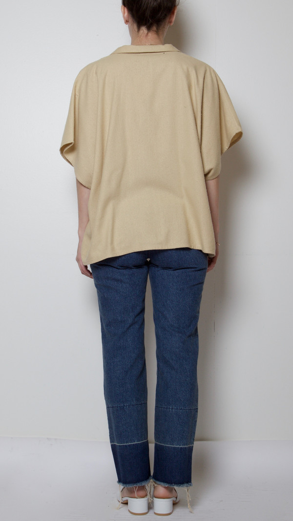 Baserange Sevinc Sleeveless Shirt in Sand Baserange Sevinc Sleeveless Shirt in Sand