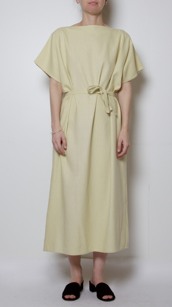 Baserange Sevinc Tee Dress in Egg Yellow Baserange Sevinc Tee Dress in Egg Yellow
