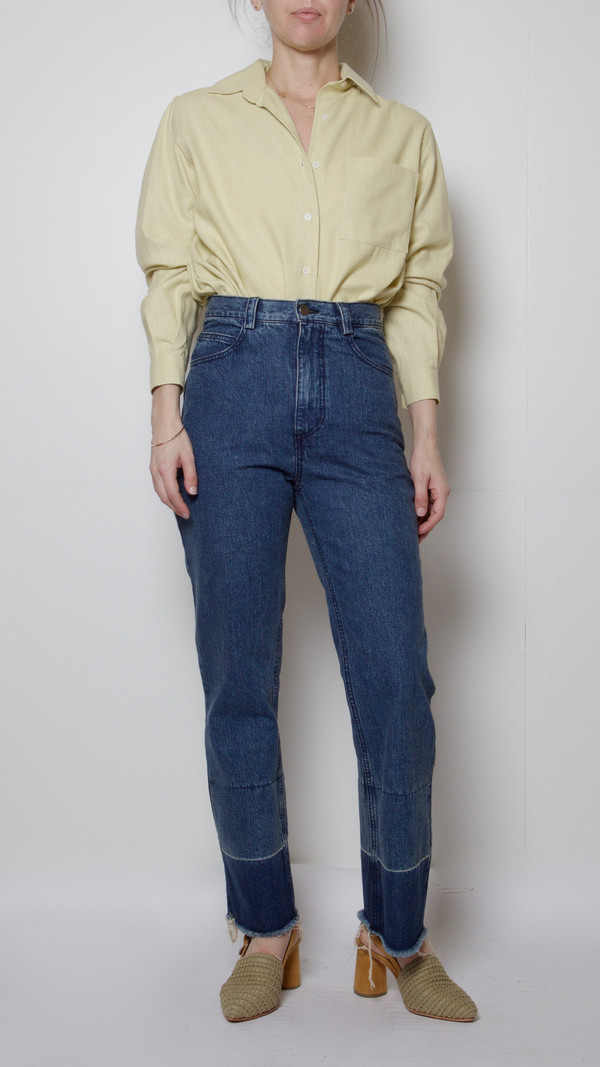 Baserange Silk Basic Shirt in Egg Yellow Baserange Silk Basic Shirt in Egg Yellow