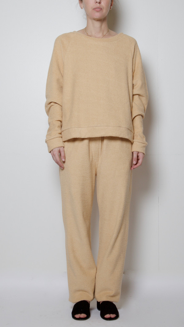 Baserange Terry Sweat Pants in Ecru Melange Baserange Terry Sweat Pants in Ecru Melange