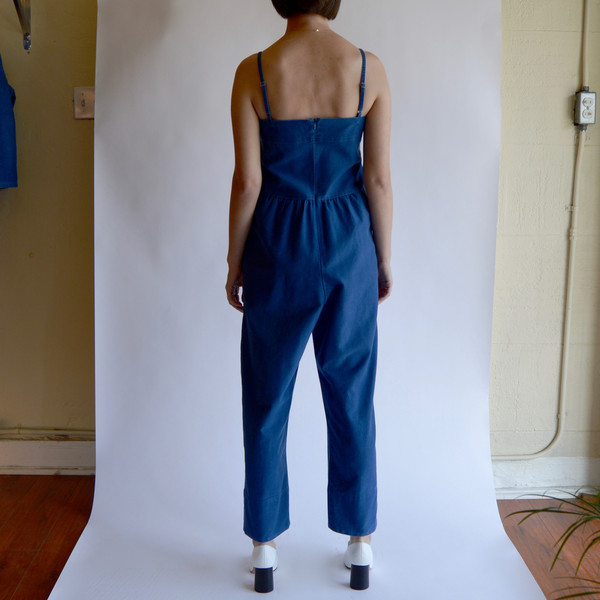 Caron Callahan Bethany Jumpsuit in Indigo Twill Caron Callahan Bethany Jumpsuit in Indigo Twill