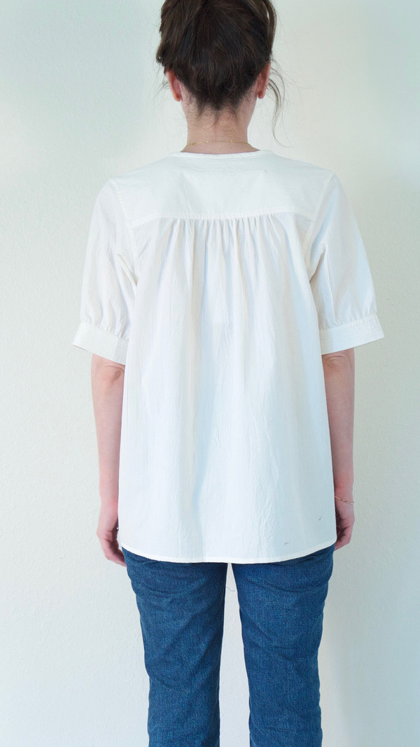 Caron Callahan Lizzy Shirt in Cream Broadcloth Caron Callahan Lizzy Shirt in Cream Broadcloth