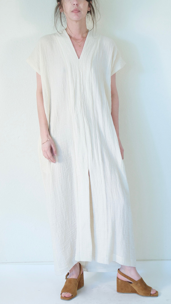 Horses Atelier Long Smoking Dress in Ivory Horses Atelier Long Smoking Dress in Ivory