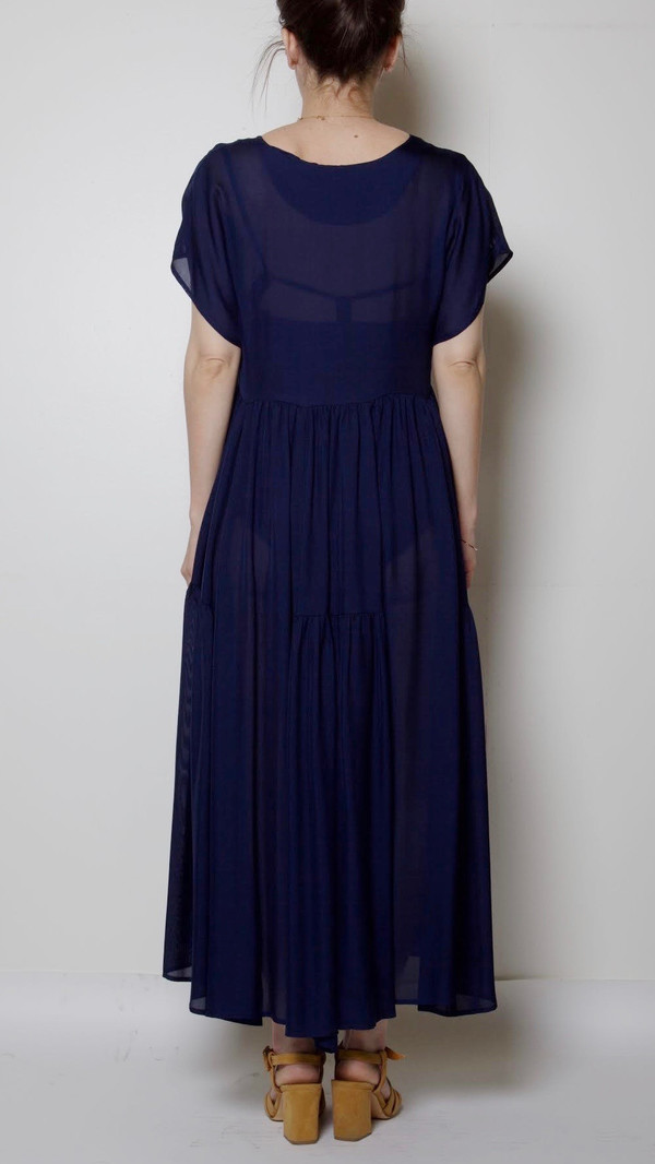 Maryam Nassir Zadeh Florenza Dress in Navy Maryam Nassir Zadeh Florenza Dress in Navy