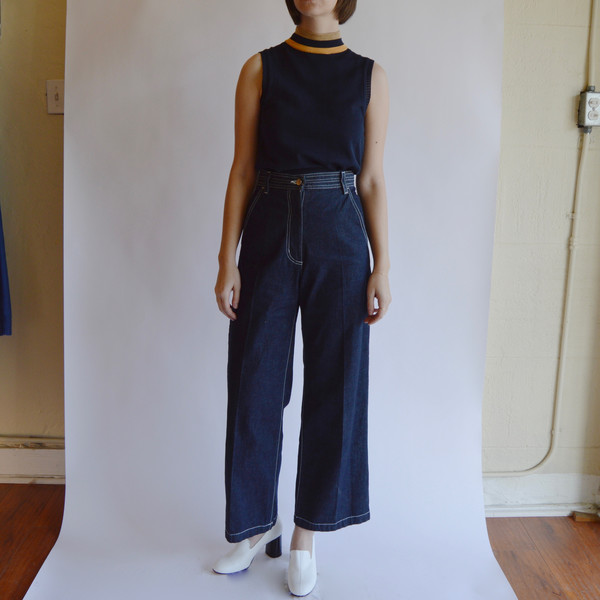 Rachel Comey Bishop Pant in Dark Indigo Denim Rachel Comey Bishop Pant in Dark Indigo Denim