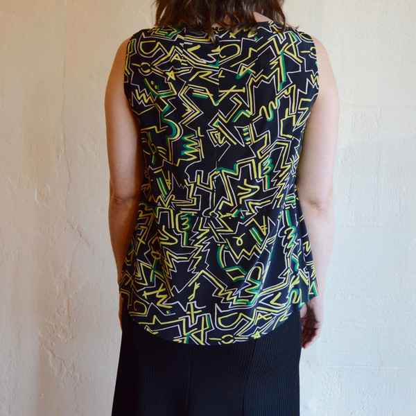 Rachel Comey Sleeveless Longfellow Blouse in Punk Print Rachel Comey Sleeveless Longfellow Blouse in Punk Print