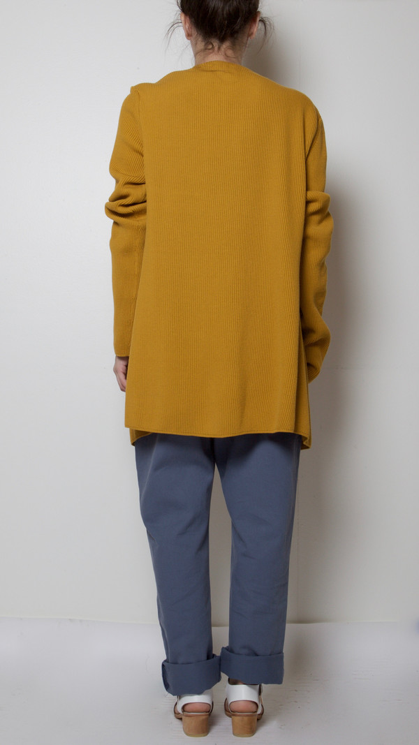 Suzanne Rae Double-Breasted Cardigan in Mustard Suzanne Rae Double-Breasted Cardigan in Mustard