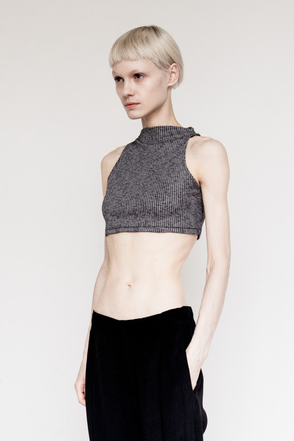 David Michael Cotton Helix Crop Top David Michael Cotton Helix Crop Top