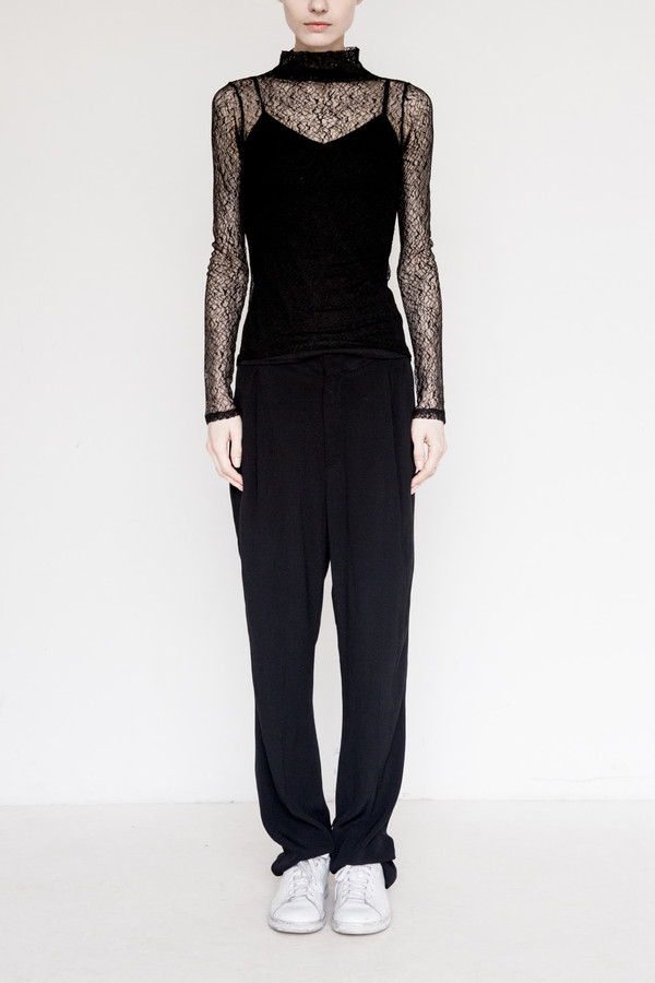 David Michael Lace L/S Mockneck David Michael Lace L/S Mockneck