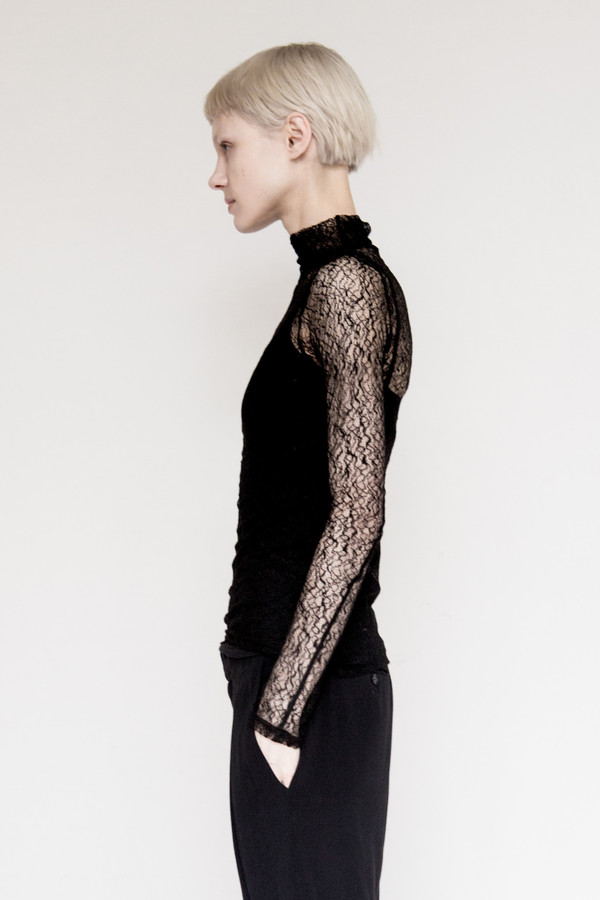 David Michael Lace L/S Mockneck David Michael Lace L/S Mockneck
