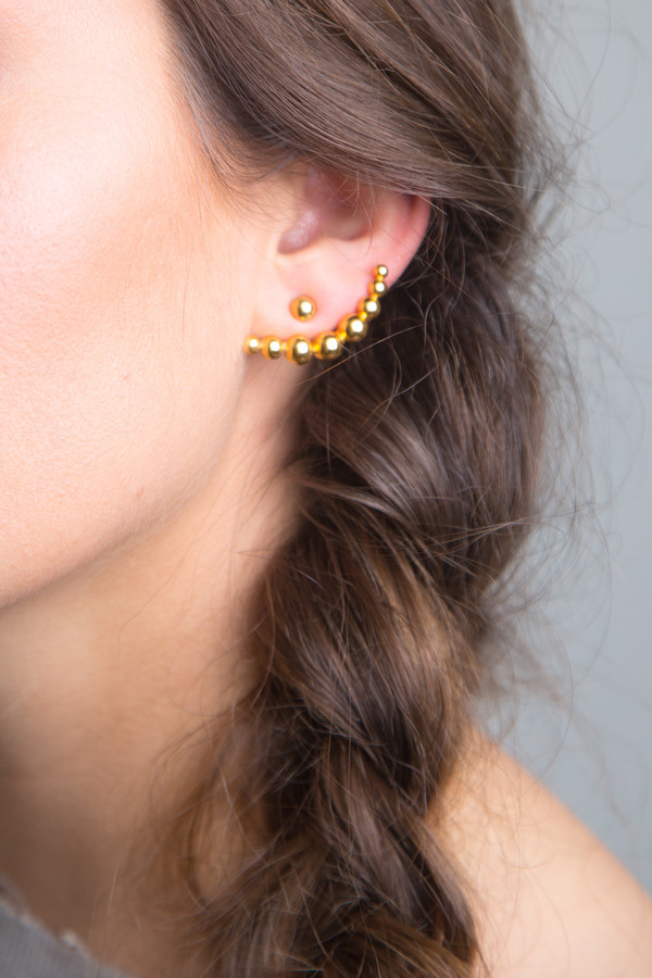 Katrine Kristensen - Gold Bullet Earring Single Katrine Kristensen - Gold Bullet Earring Single