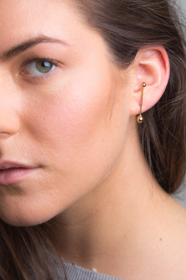 Gold Sunray Earring Single Gold Sunray Earring Single