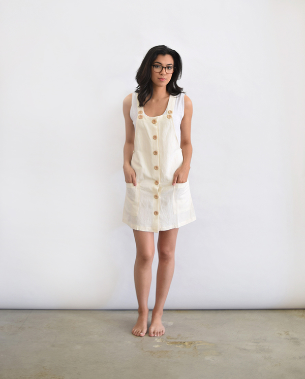Lush Linen Overall Dress Lush Linen Overall Dress