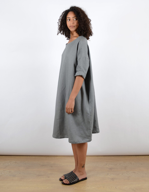 Sunja Link Pullover Dress Smoke Sunja Link Pullover Dress Smoke