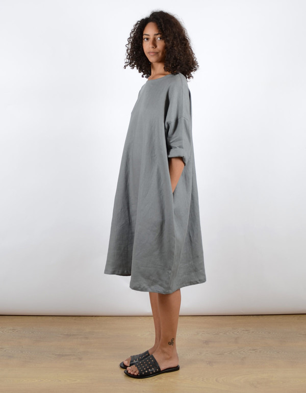 Sunja Link Pullover Dress Smoke Sunja Link Pullover Dress Smoke