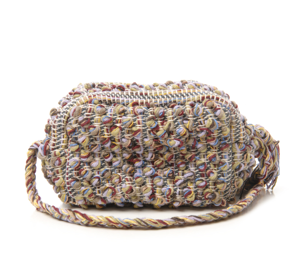 Antonello Lux Pom Pom Littu Ganzos Zip Pouch With Strap Antonello Lux Pom Pom Littu Ganzos Zip Pouch With Strap