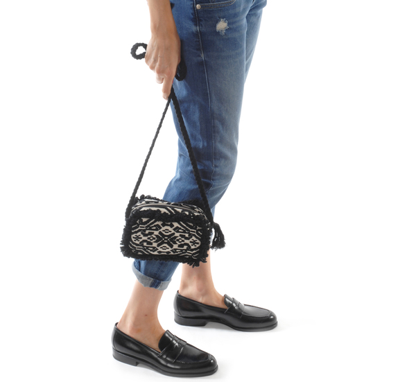 Antonello Lux Pom Pom Littu Ganzos Zip Pouch With Strap Antonello Lux Pom Pom Littu Ganzos Zip Pouch With Strap