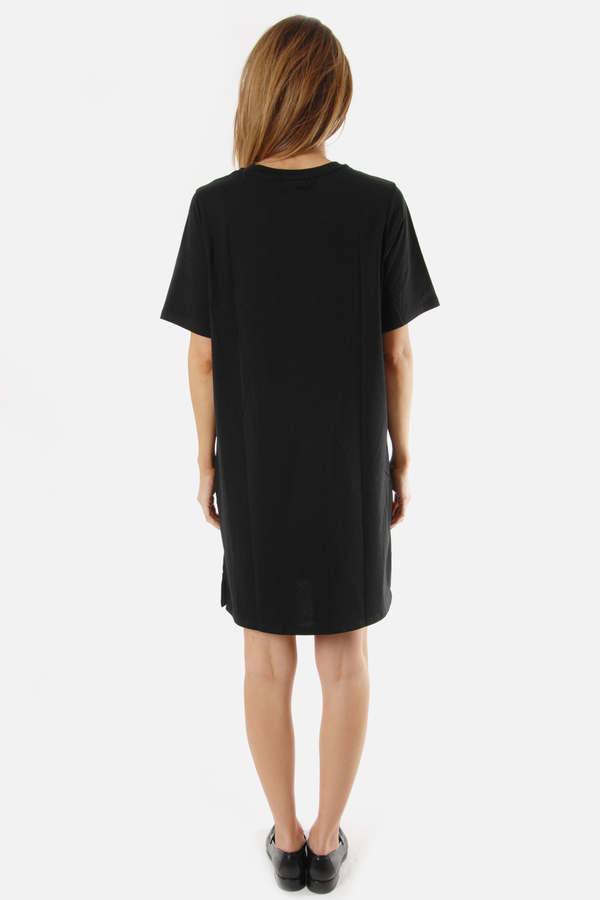 Handvaerk Black T Shirt Dress Handvaerk Black T Shirt Dress