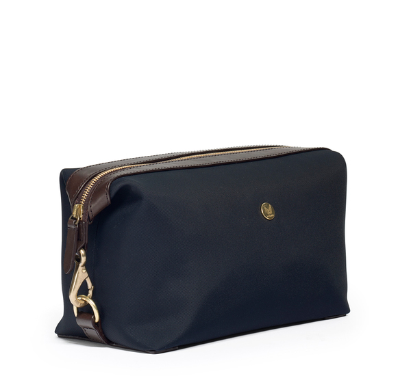 Navy and Dark Brown MS Wash Bag by Mismo Navy and Dark Brown MS Wash Bag by Mismo