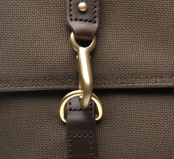 Army Green and Dark Brown MS Backpack by Mismo Army Green and Dark Brown MS Backpack by Mismo