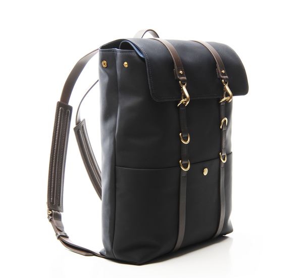 Navy and Dark Brown MS Backpack by Mismo Navy and Dark Brown MS Backpack by Mismo