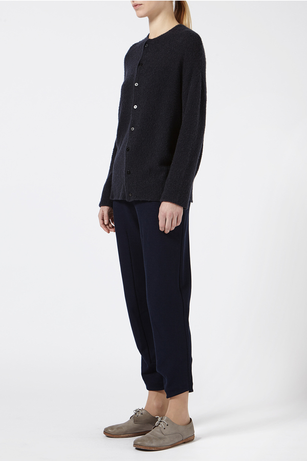 Oyuna Navy Boucle Cardigan With Oyuna Navy Boucle Cardigan With